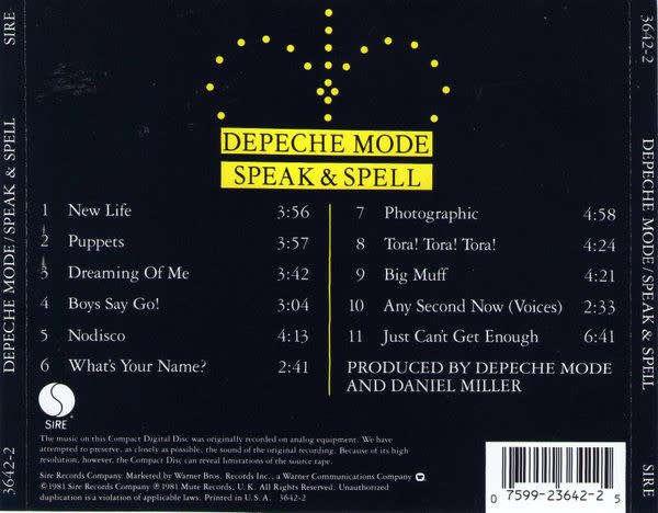 Depeche Mode - Speak & Spell CD Import