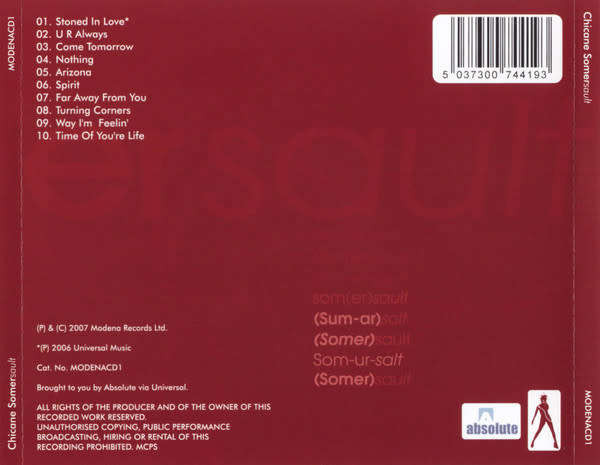 Chicane - Somersault CD Import