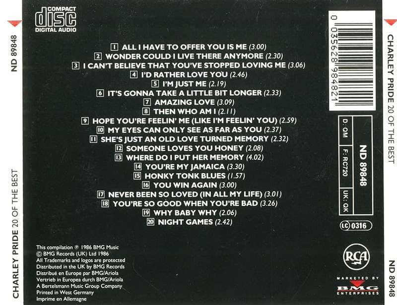 Charley Pride - 20 of the Best CD Import