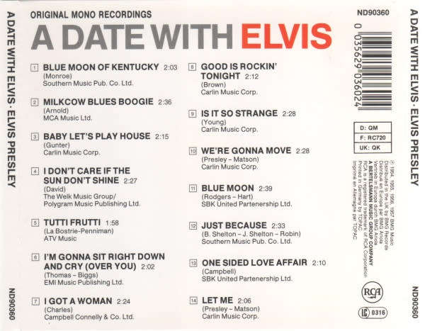 Elvis Presley - A Date With Elvis CD Import