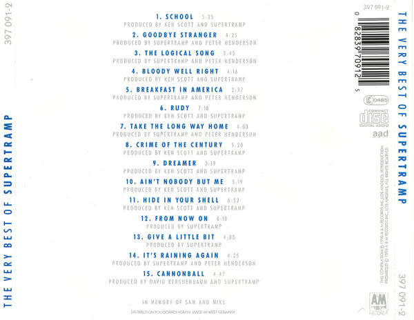 Supertramp - Very Best of CD Import