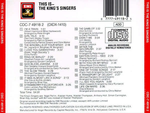 King`s Singers - This Is CD Import