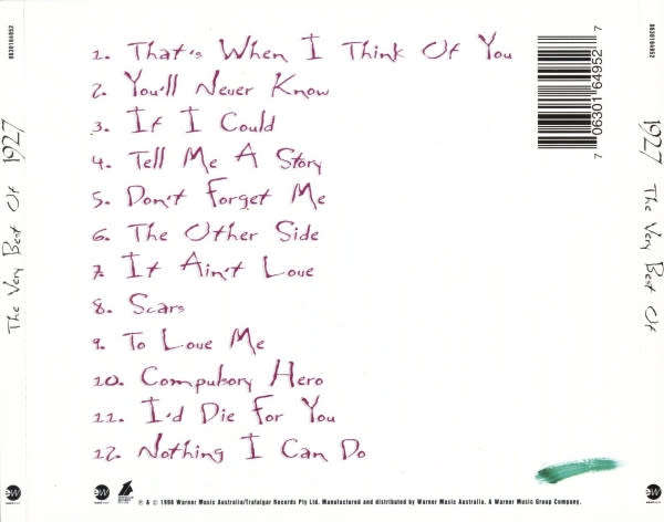 1927 - Very Best of CD Import