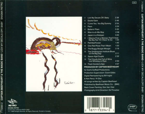 Captain Beefheart & Magic Band - Lick My Decals Off, Baby CD Import