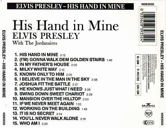 Elvis Presley - His Hand In Mine CD Import