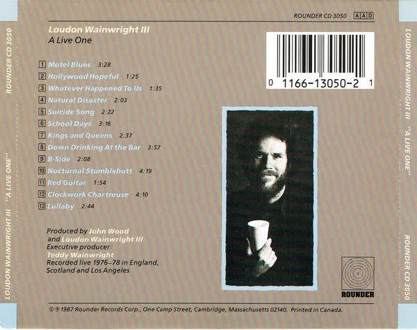 Loudon Wainwright III - A Live One CD Import