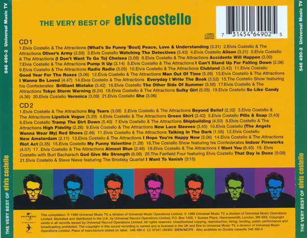 Elvis Costello - Very Best of Double CD Import