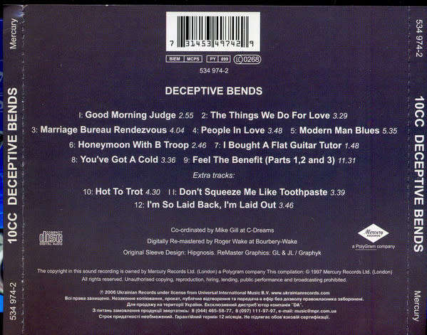 10cc - Deceptive Bends CD Import
