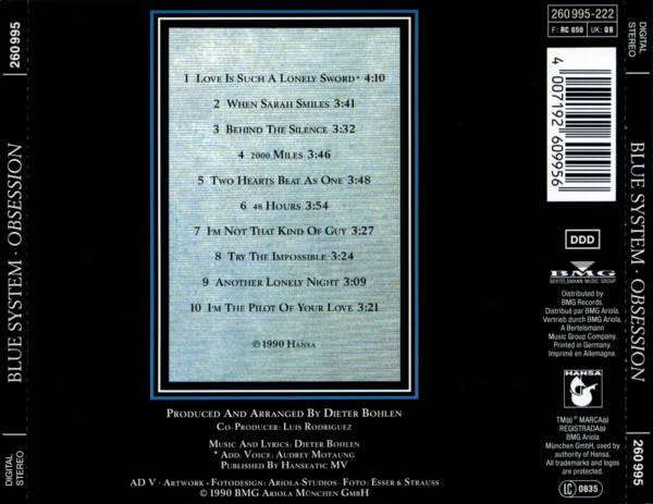 Blue System - Obsession CD Import