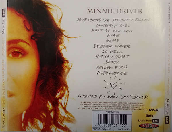 Minnie Driver - Everything I`ve Got In My Pocket CD