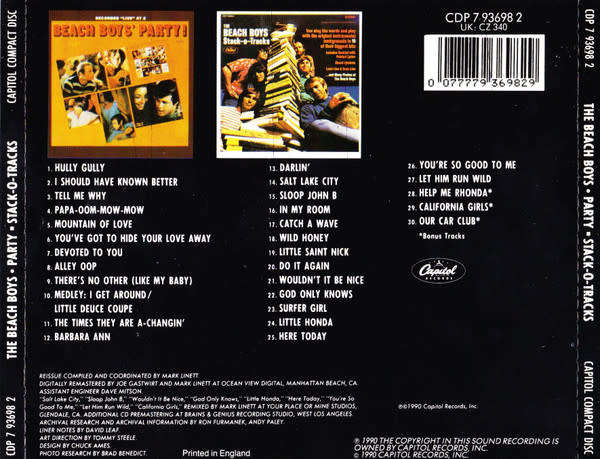 Beach Boys - Beach Boys` Party! / Stack-O-Tracks CD Import