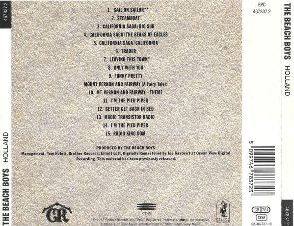 Beach Boys - Holland CD Import
