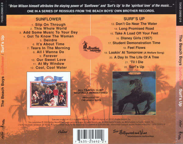 Beach Boys - Sunflower / Surf`s Up CD Import