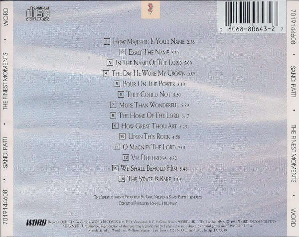 Sandi Patti - Finest Moments CD Import (Best of)