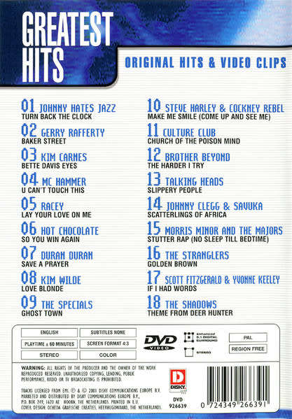 Various - Greatest DVD Music Collection 5x DVD Music Video Collection Import