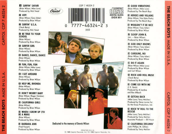 Beach Boys - Made In U.S.A. CD Import