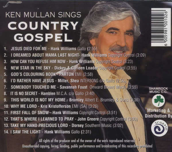 Ken Mullan - Country Gospel CD