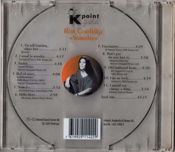 Rita Coolidge - Someday CD Import (Fire Me Back 1990 Album)