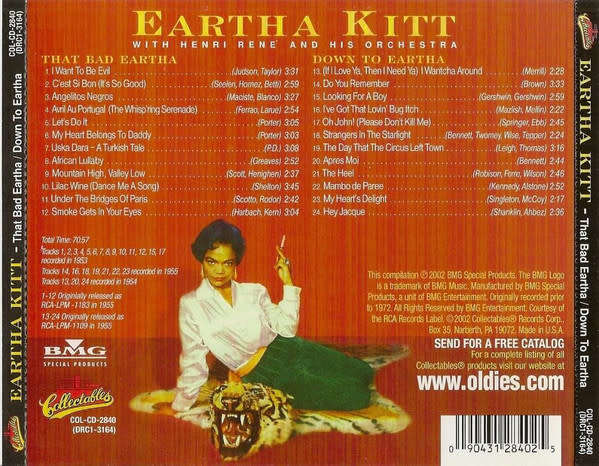 Eartha Kitt - That Bad Eartha / Down To Eartha CD Import
