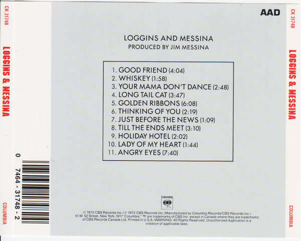 Loggins & Messina - Loggins & Messina CD Import