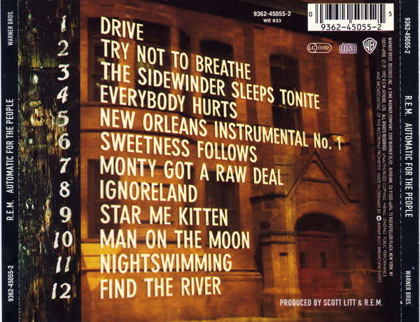 R.E.M. - Automatic For the People CD Import
