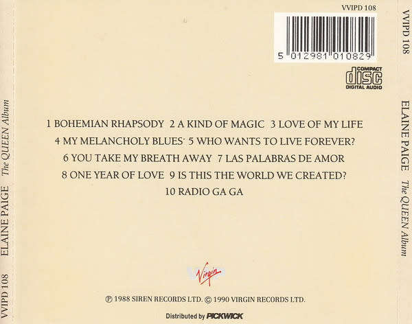 Elaine Paige - Queen Album CD Import