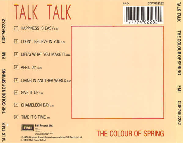 Talk Talk - The Colour of Spring CD Import