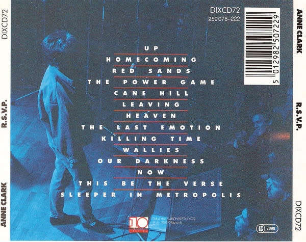 Anne Clark - R.S.V.P. CD Import