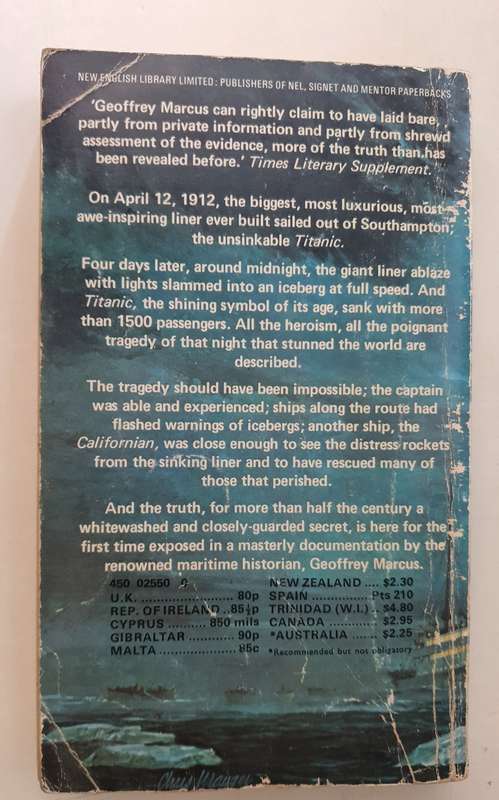 Geoffrey Marcus - Maiden Voyage (Titanic) Softcover Book