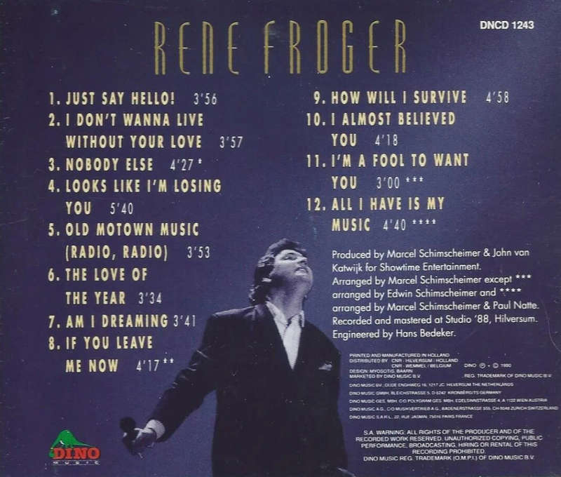 Rene Froger - Midnight Man CD Import
