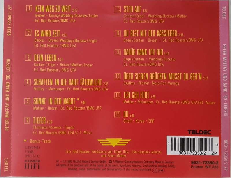 Peter Maffay `90* Und Band - Leipzig CD Import