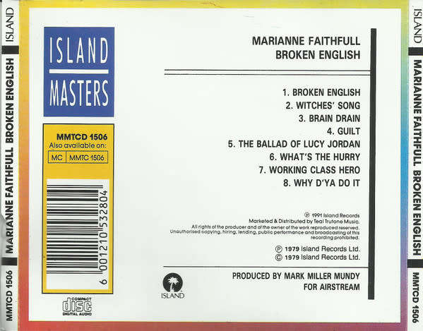 Marianne Faithfull - Broken English CD