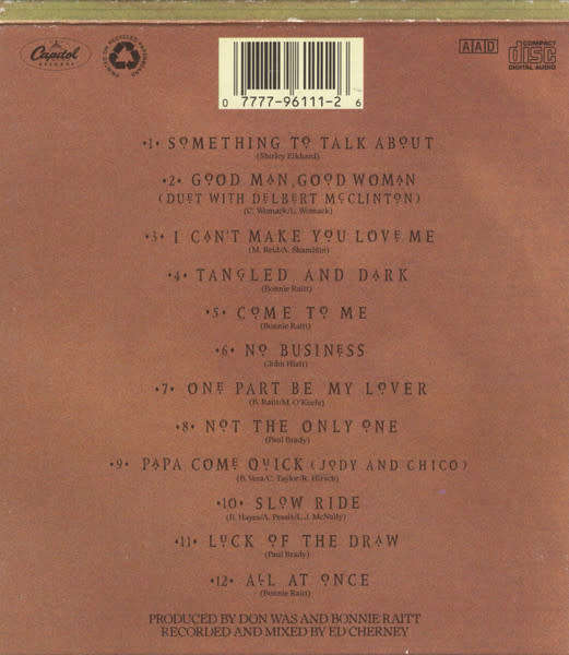 Bonnie Raitt - Luck of the Draw CD Import