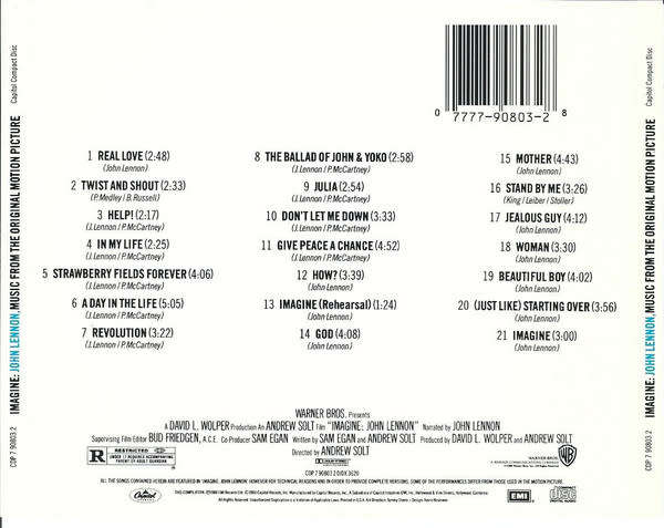 John Lennon - Imagine: John Lennon, Music From the Original Motion Picture CD Import