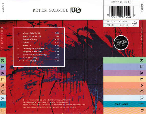 Peter Gabriel - Us CD Import