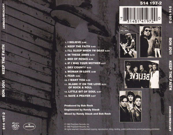 Bon Jovi - Keep the Faith CD Import