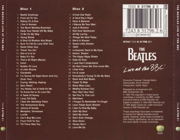 Beatles - Live At the BBC Double CD Import