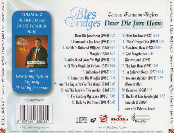 Bles Bridges - Goue & Platinum Treffers: Deur Die Jare Heen CD