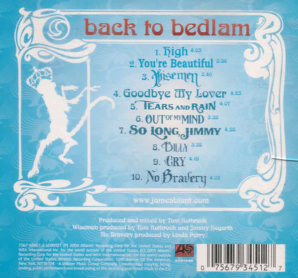 James Blunt - Back To Bedlam CD Import