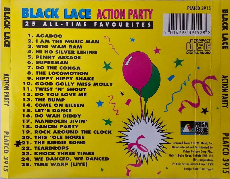Black Lace - Action Party (25 All-Time Favourites) CD Import