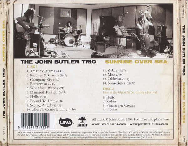 John Butler Trio - Sunrise Over Sea Double CD Import
