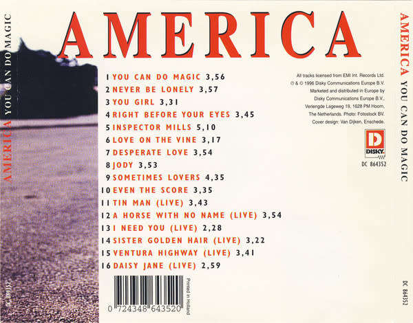 America - You Can Do Magic CD Import