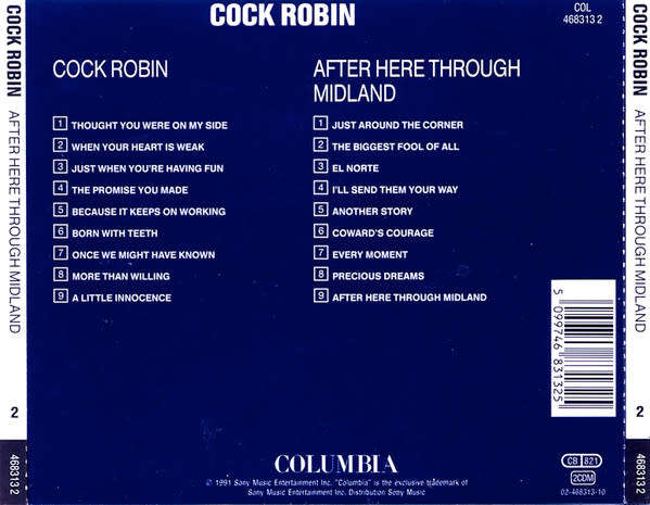 Cock Robin - Cock Robin & After Here Through Midland Double CD Import