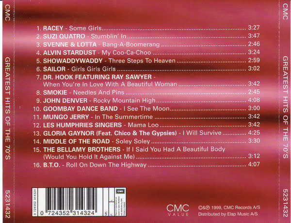 Various - Greatest Hits Of The 70`s CD Import