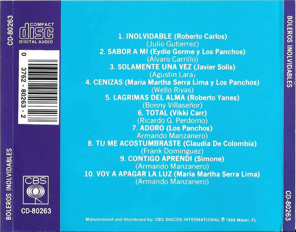 Various - Boleros Inolvidables CD Import