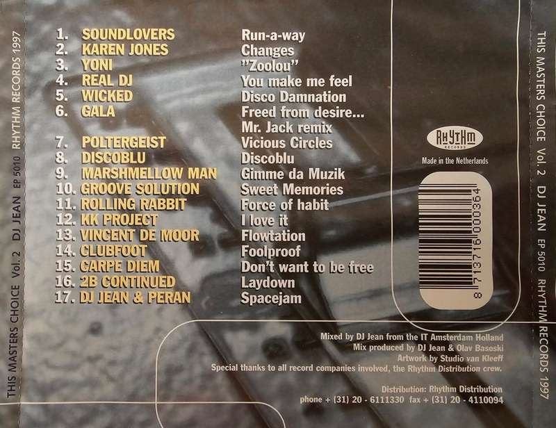 DJ Jean - This Master`s Choice Vol. 2 CD Import