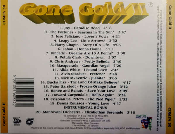 Various - Gone Gold II CD Rare