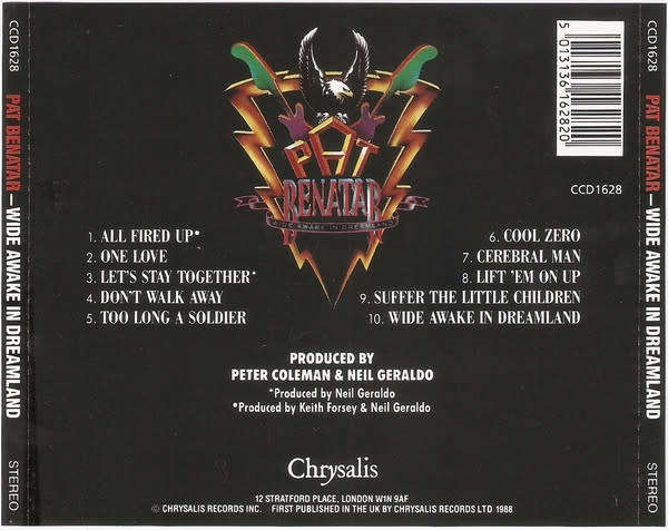 Pat Benatar - Wide Awake In Dreamland CD Import