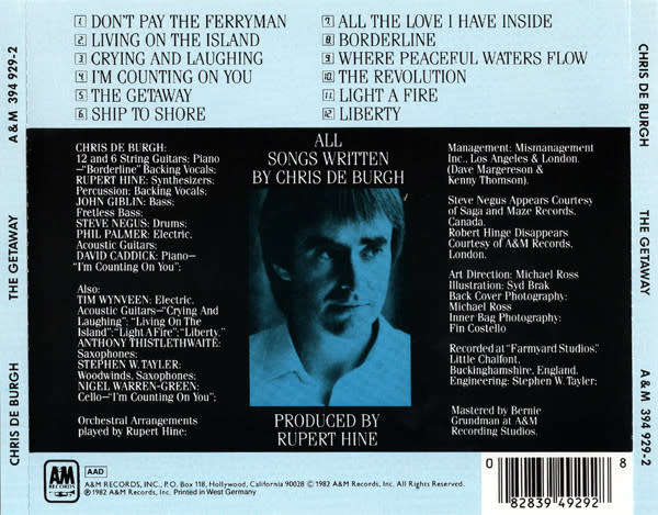 Chris de Burgh - The Getaway CD Import