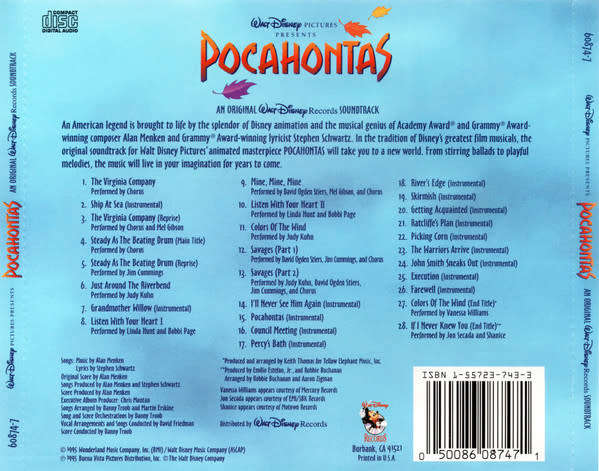 Soundtrack - Pocahontas CD Import
